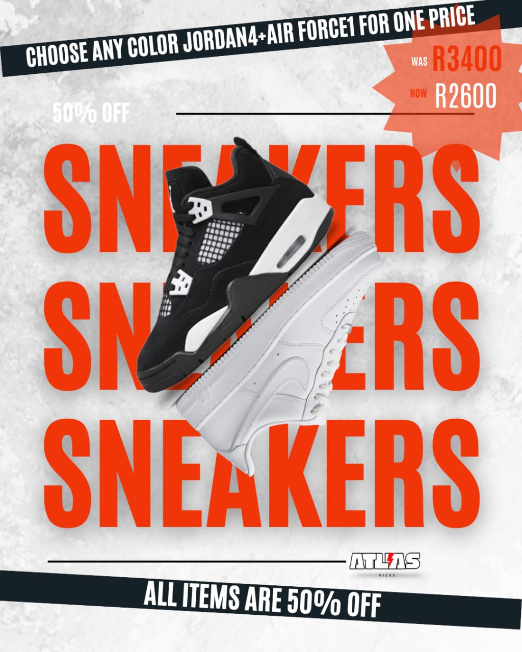 NIKE JORDAN 4 x AIR FORCE 1