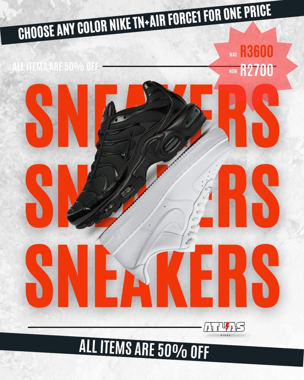 AIR MAX PLUS/TN x AIR FORCE 1