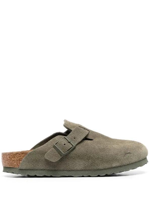 New Season Birkenstock Boston buckle-detail suede clogs