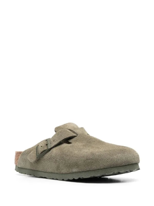 New Season Birkenstock Boston buckle-detail suede clogs