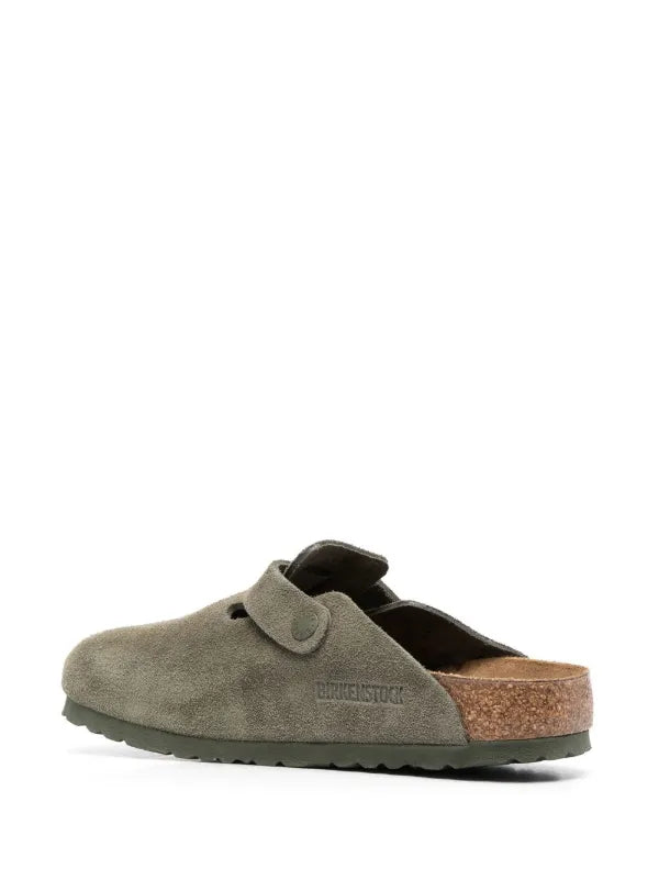 New Season Birkenstock Boston buckle-detail suede clogs