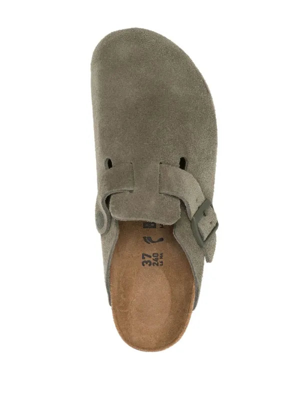 New Season Birkenstock Boston buckle-detail suede clogs
