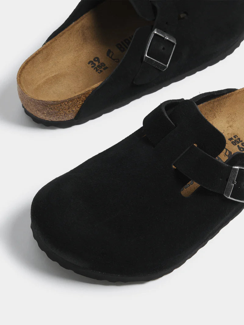 Birkenstock Women's Boston Suede Black Clog