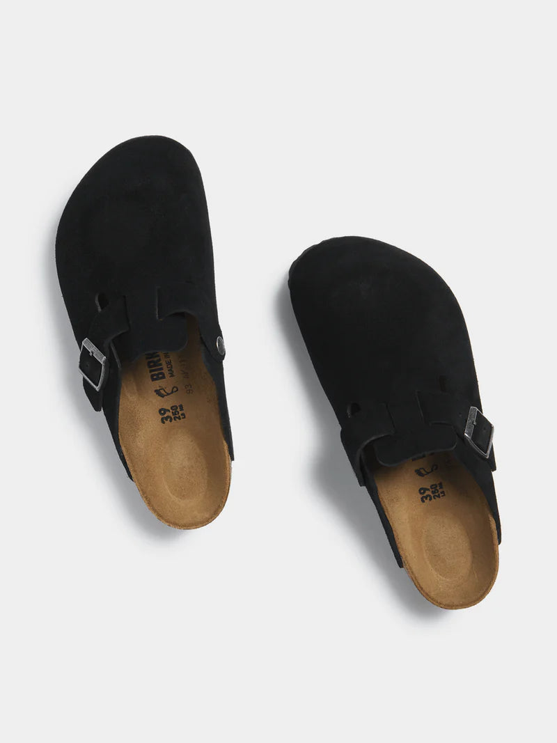 Birkenstock Women's Boston Suede Black Clog