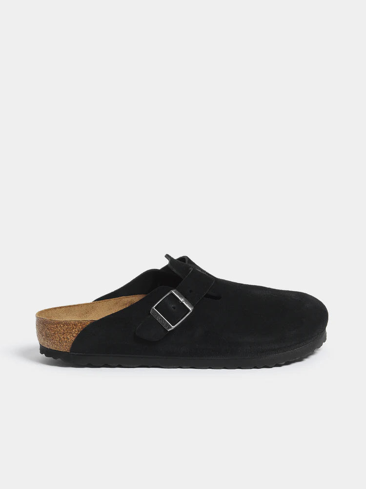 Birkenstock Women's Boston Suede Black Clog